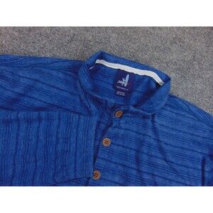 Johnnie-O Shirt Mens Med Blue‎ Stripe Polo